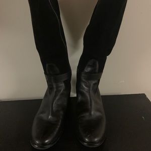 Cole Haan Adler Black Lthr/Suede Boots  Womens 9